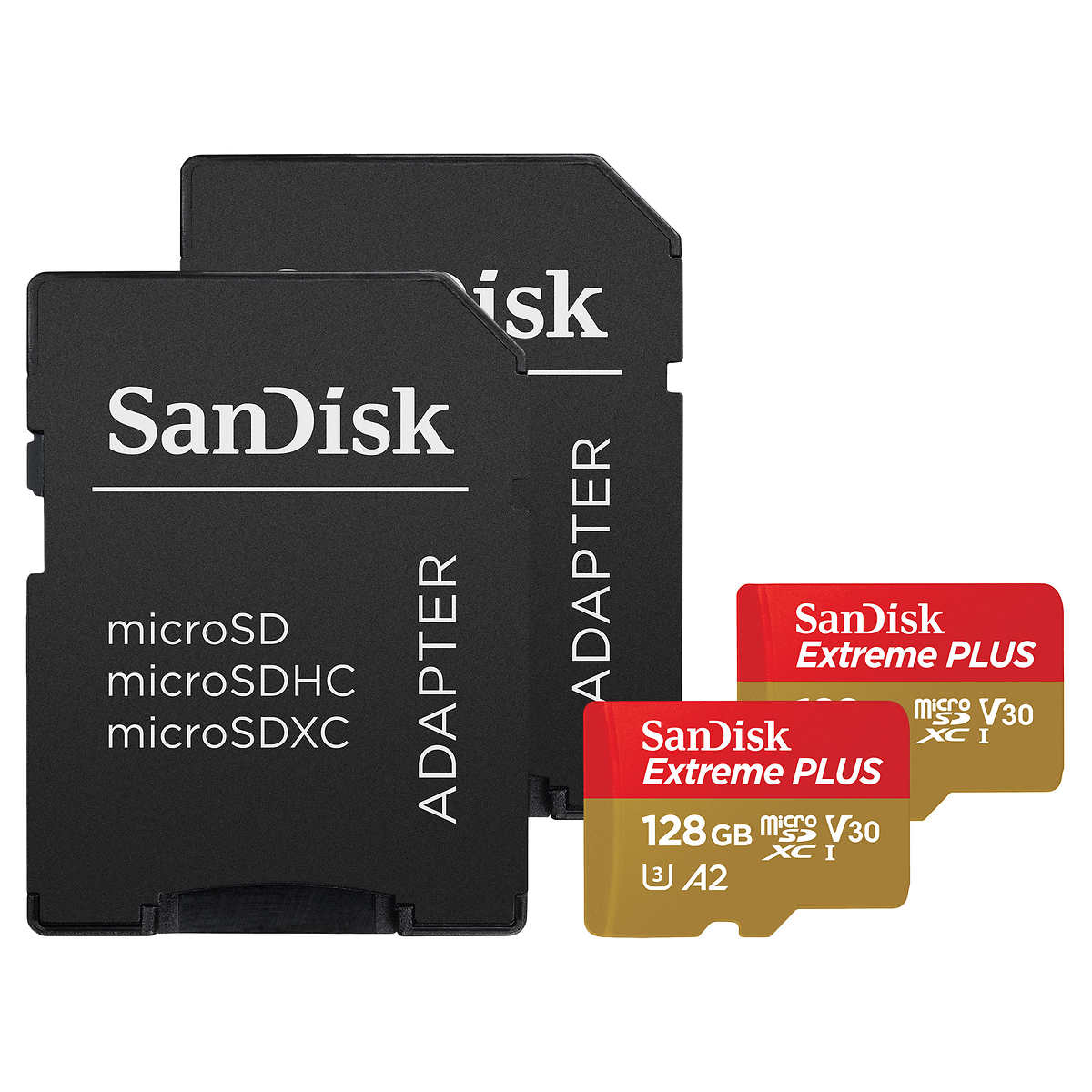 Sandisk Extreme Plus 128gb Microsd Card With Adapter 2 Pack Costco
