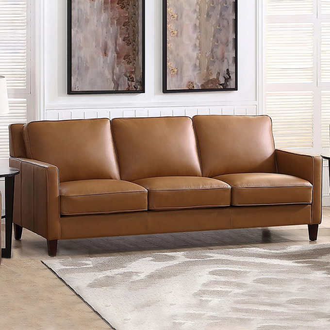 West Park Leather Sofa Costco, How To Remove Hair Color From Leather Sofa