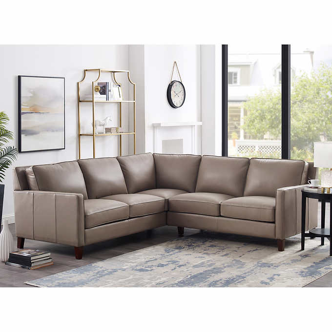 West Park Leather Sectional Costco, Leather Sectional Sofa Costco