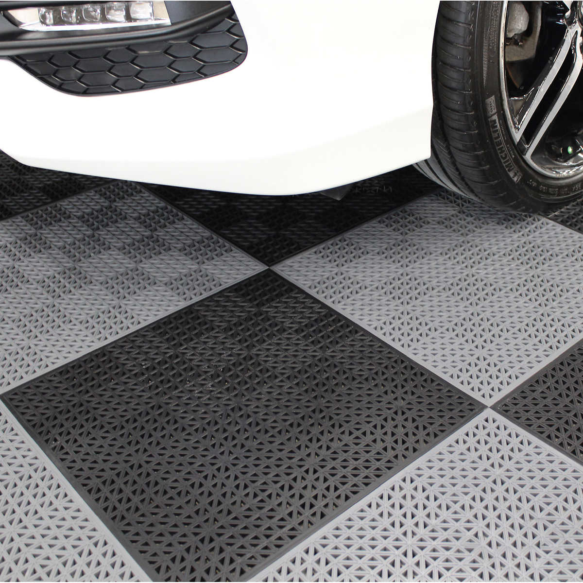 Plastipro Loc Heavy Duty Garage Floor, Self Adhesive Vinyl Garage Floor Tiles