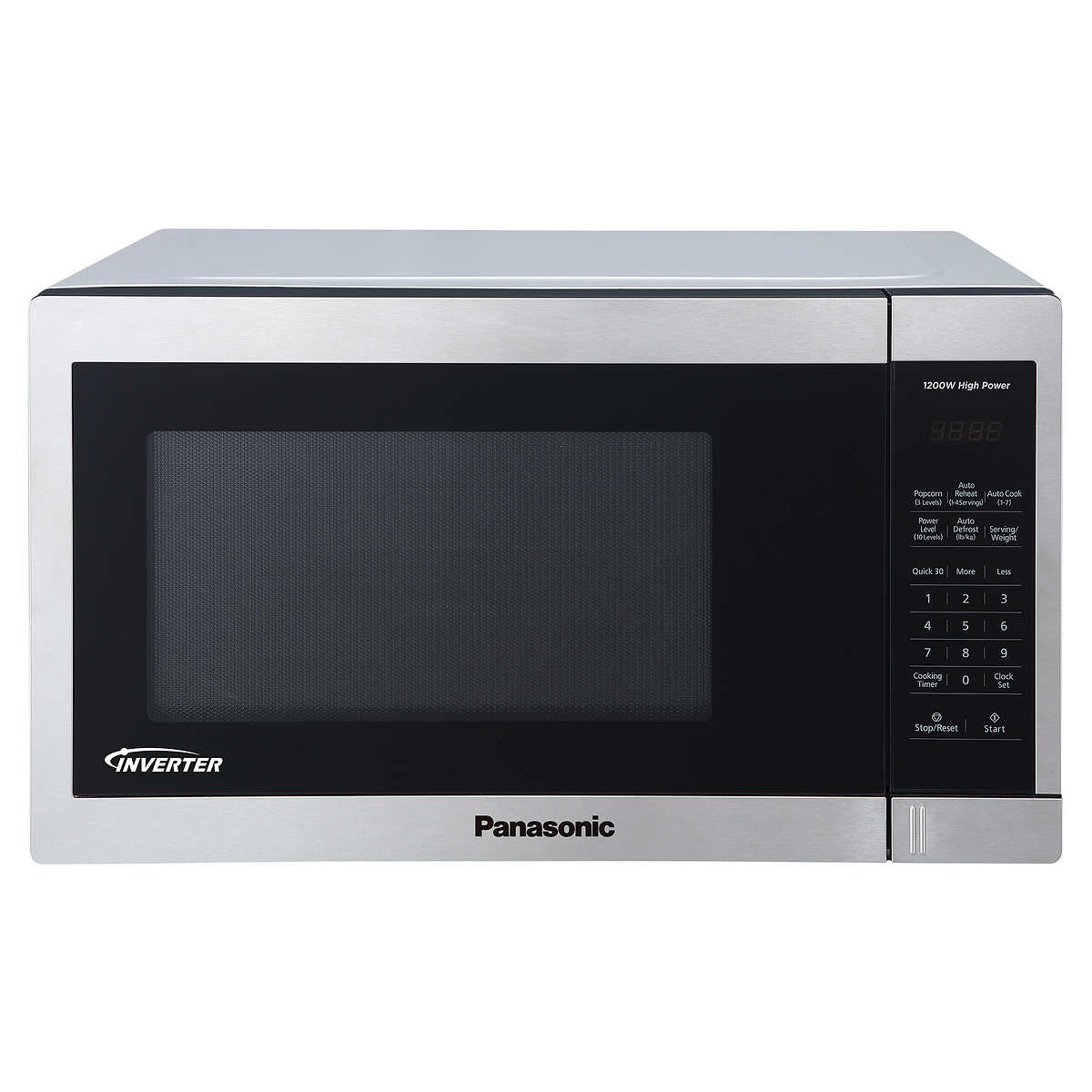 Black ft Renewed NN-SN65KB 1.2 cu Quick 30sec and Turbo Defrost Panasonic Compact Microwave Oven with 1200 Watts of Cooking Power Popcorn Button Sensor Cooking