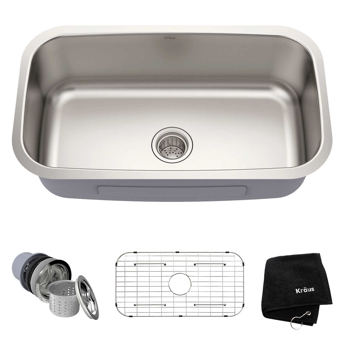 KRAUS Undermount Single Bowl Stainless Steel Kitchen Sink   Costco