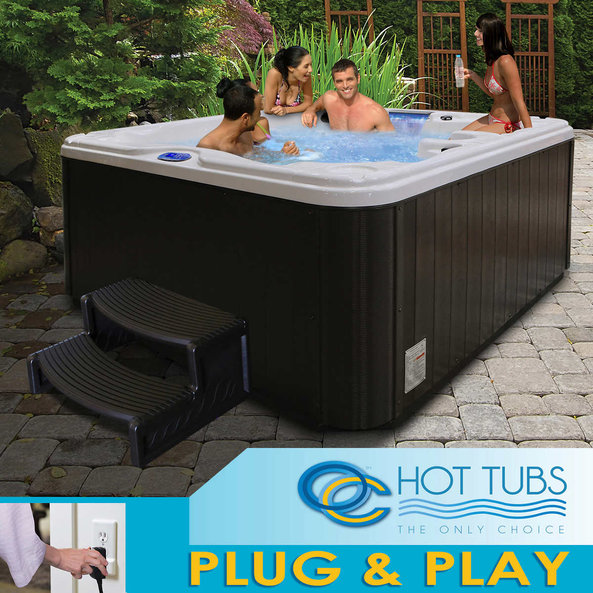 Oc Hot Tubs Clarity 34 Jet 5 Person Lounge Spa Plug Play