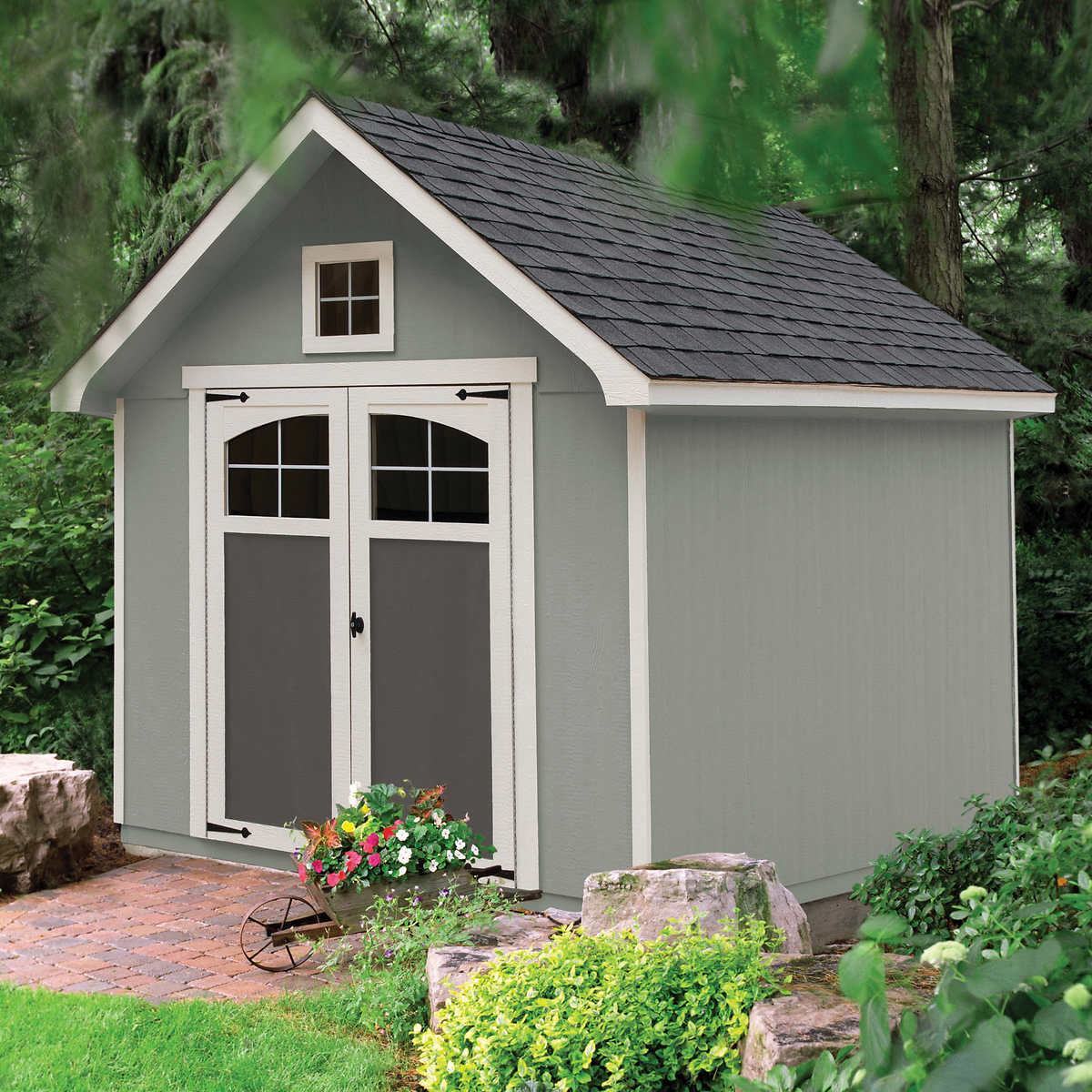 Ridgepointe 8 X 12 Wood Storage Shed, Shelving Systems For Sheds