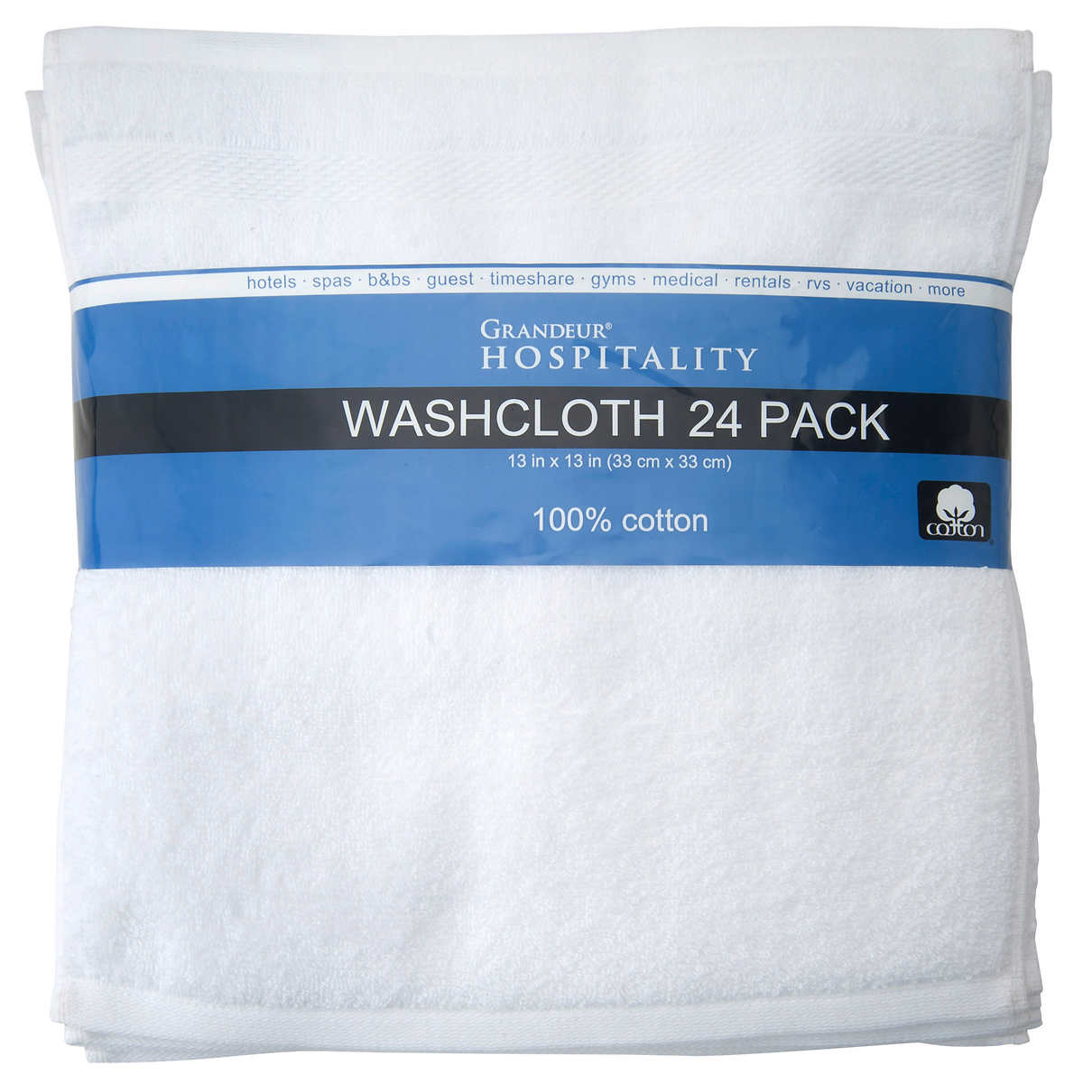 WashCloth Face Wash Cloth Towel Black 1 Cannon Cotton ONE 
