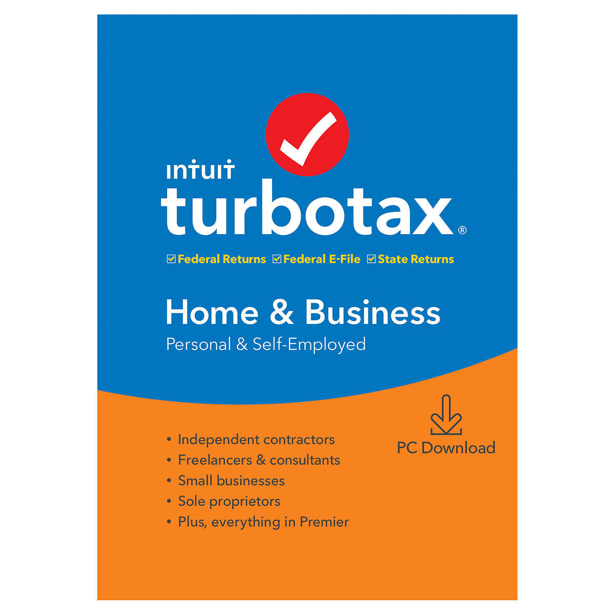 Turbotax Home Business Federal Efile State Download 2019