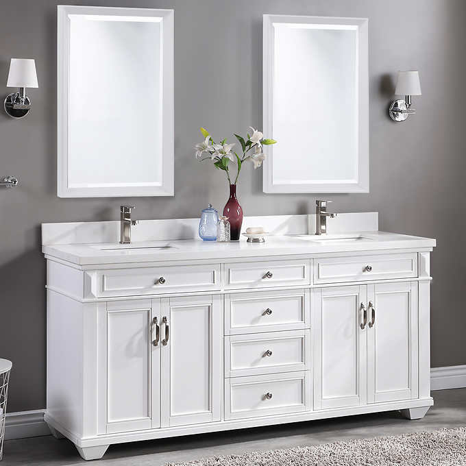 Rockvale 72 Vanity By Northridge Home, Costco Bathroom Vanity Double Sink