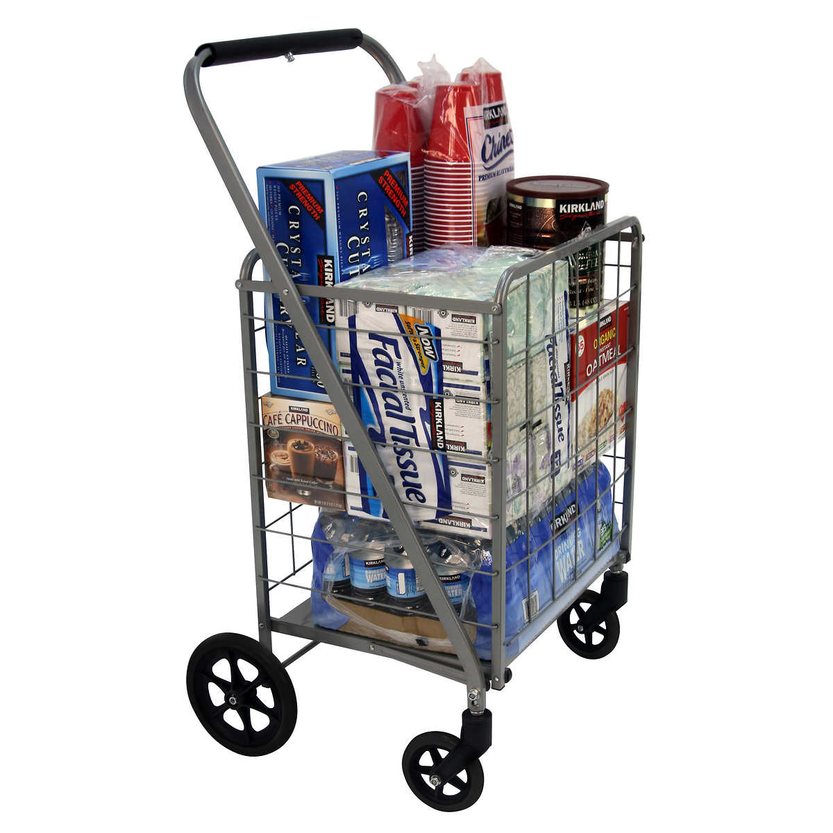 folding shopping cart with wheels