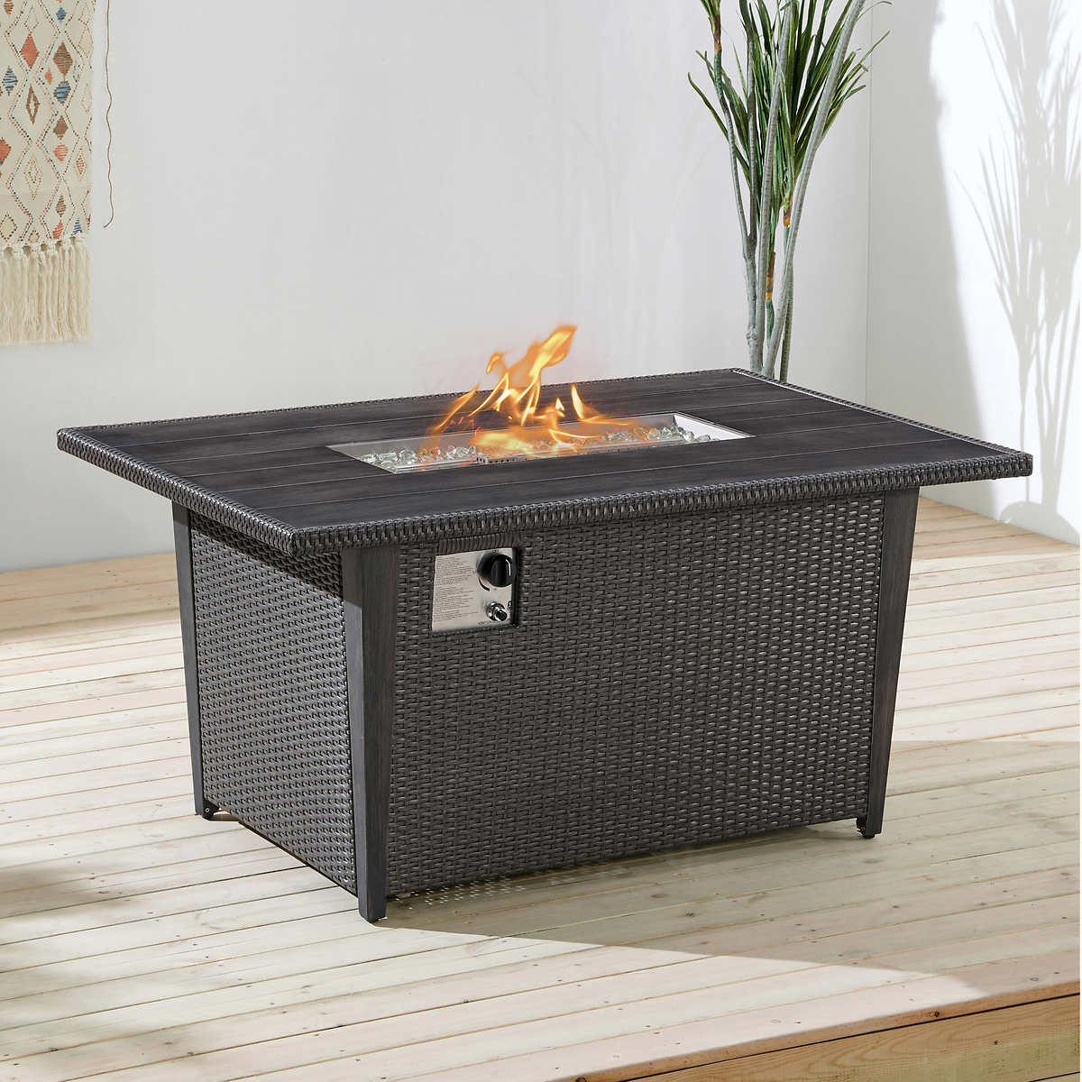 Bentley Iii Outdoor Fire Table By Ove, Round Propane Fire Pit Table Costco
