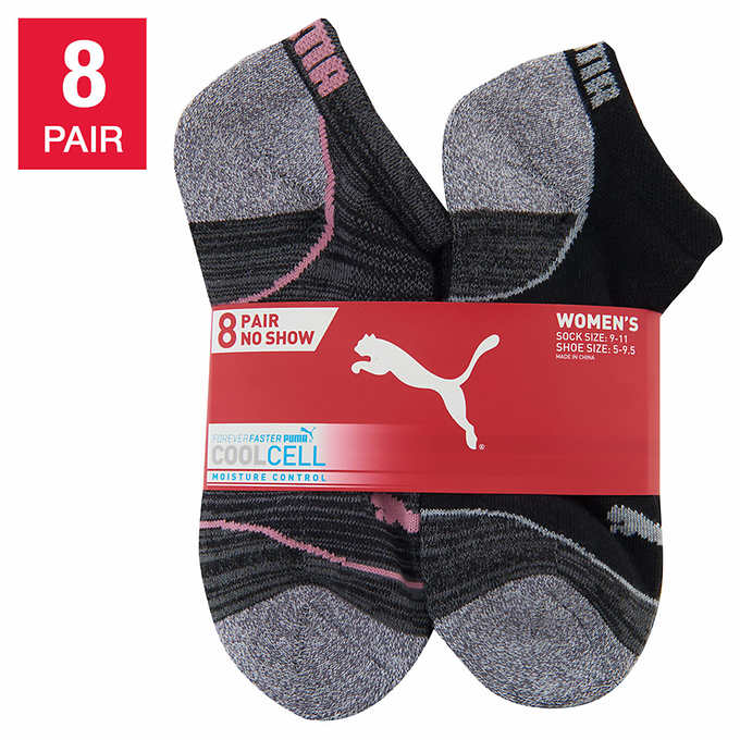 Puma Ladies' No Show Sock 8-pair | Costco