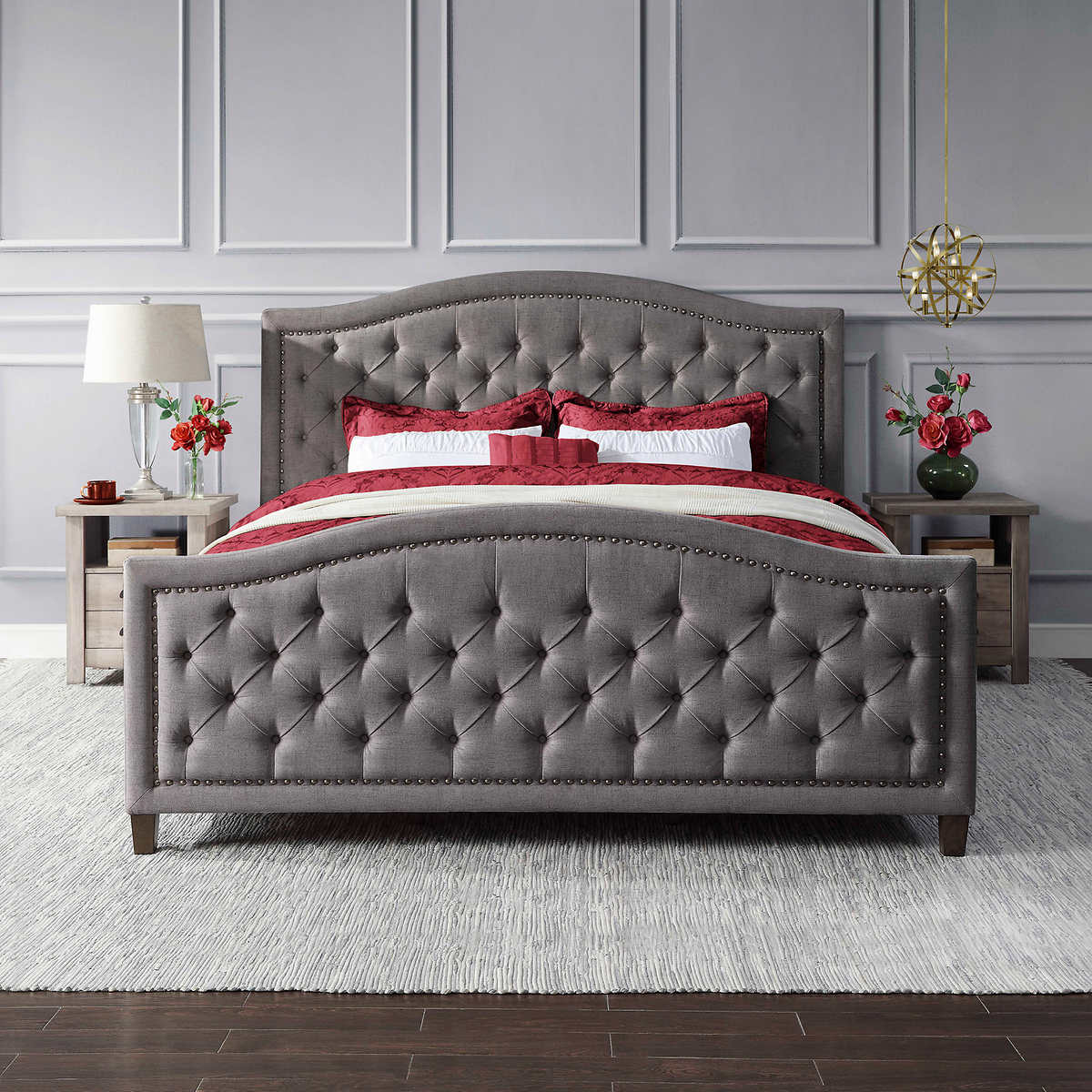 Thomasville Upholstered Bed Gray