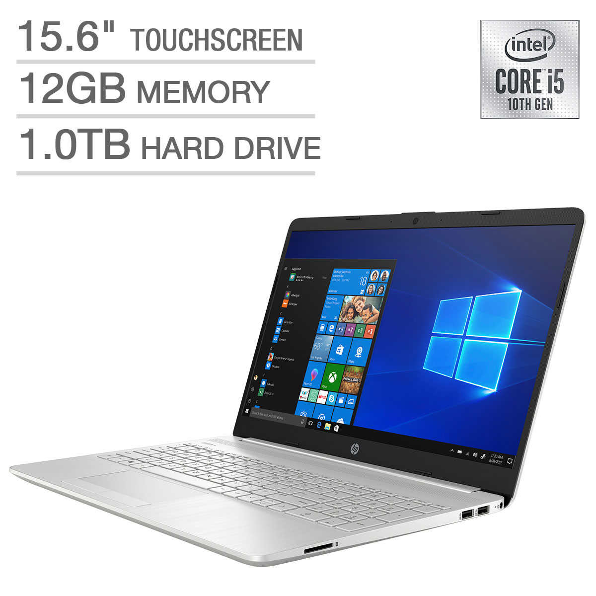Hp 15 6 Touchscreen Laptop 10 Gen Intel I5 1035g1