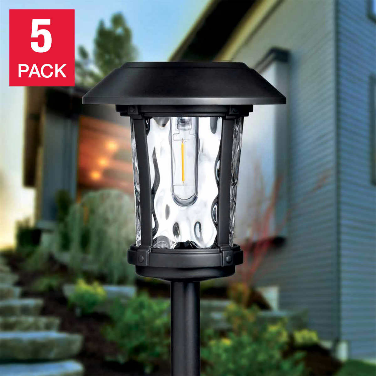 Retro Garden Solar Metal Flame Lantern Hanging Lamp Lighting Outdoor For Pathway