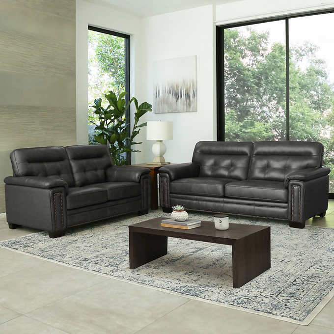 Leather Set Sofa Loveseat Costco, Is Costco Leather Furniture Good Quality