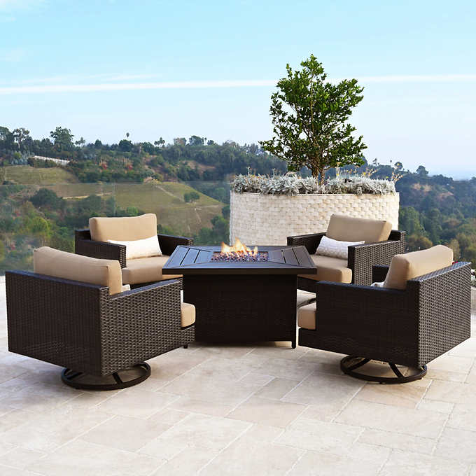 Belmont 5 Piece Fire Set Costco, Why Is Costco Patio Furniture So Expensive