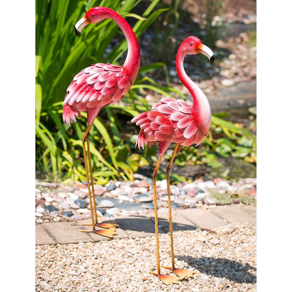 Sets of 2 NEW-Flamingo Bird Garden/Porch Planter 