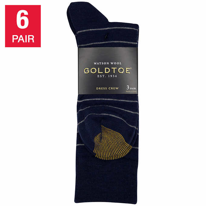 Gold Toe Men's Wool Blend Dress Sock, 6 pair