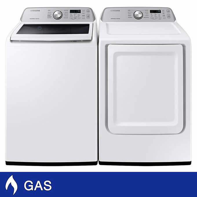 Samsung 4.5 cu. ft. Top-Load Washer with Active WaterJet and 7.4 cu. ft.  GAS Dryer | Costco