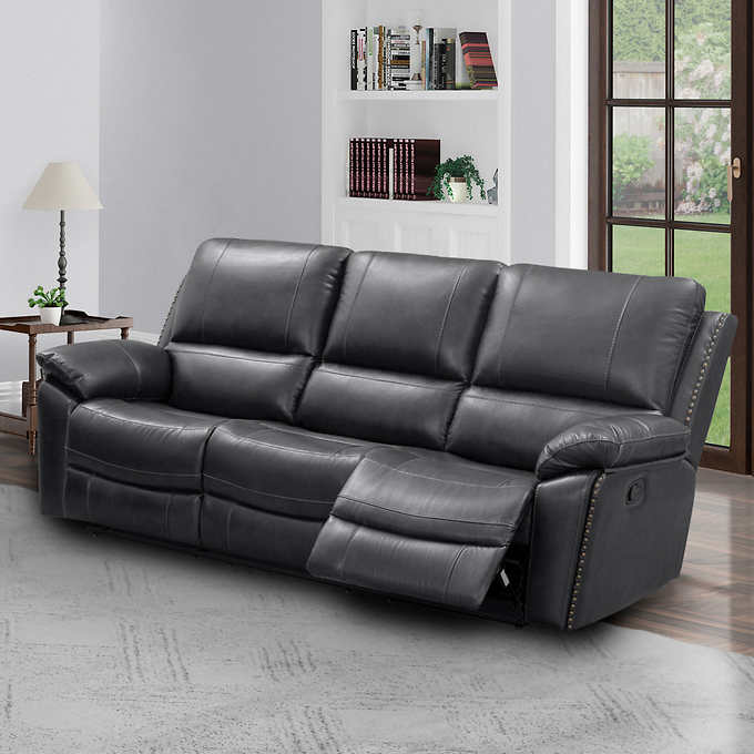 Soldano Leather Reclining Sofa Costco, Black Leather Reclining Sofa And Loveseat