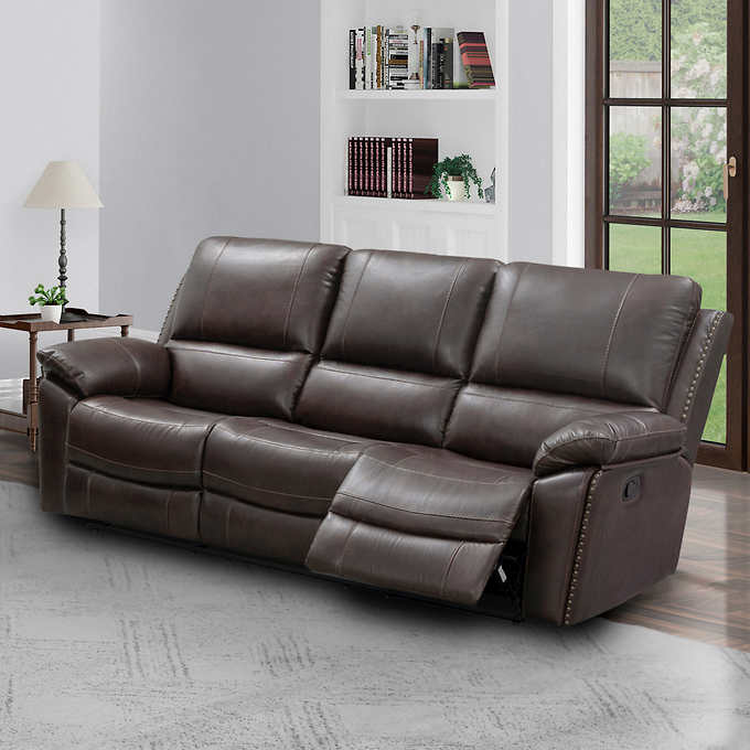 Soldano Leather Reclining Sofa Costco, Leather Reclining Furniture
