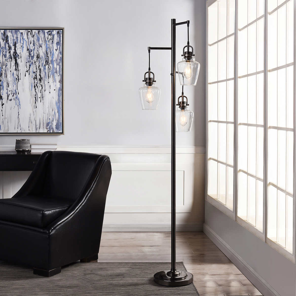 Basia 3 Light Floor Lamp Costco, 3 Way Floor Lamps For Living Room