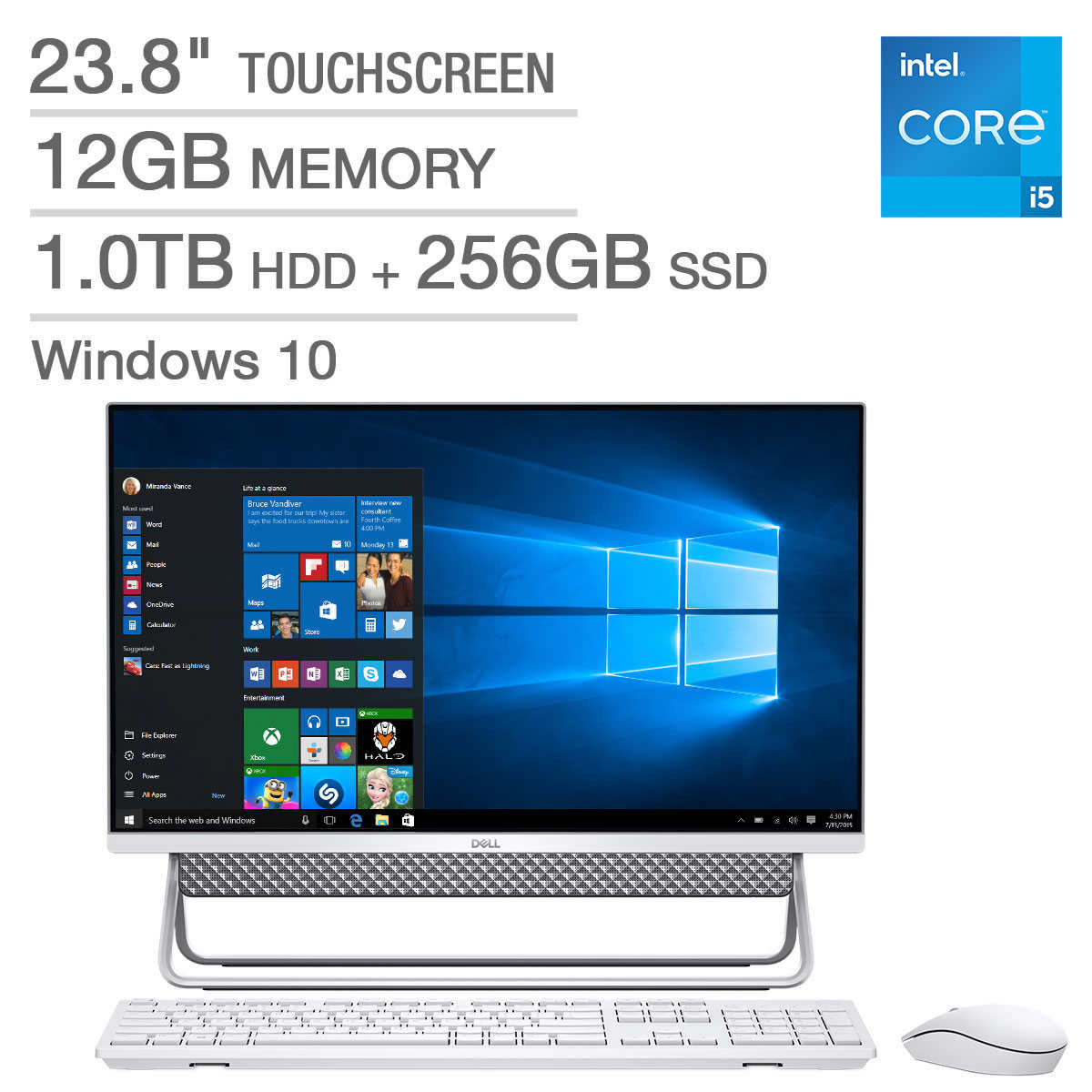 Dell Inspiron 24 5000 Series Touchscreen All In One Desktop 11th Gen Intel Core I5 1135g7 1080p Costco