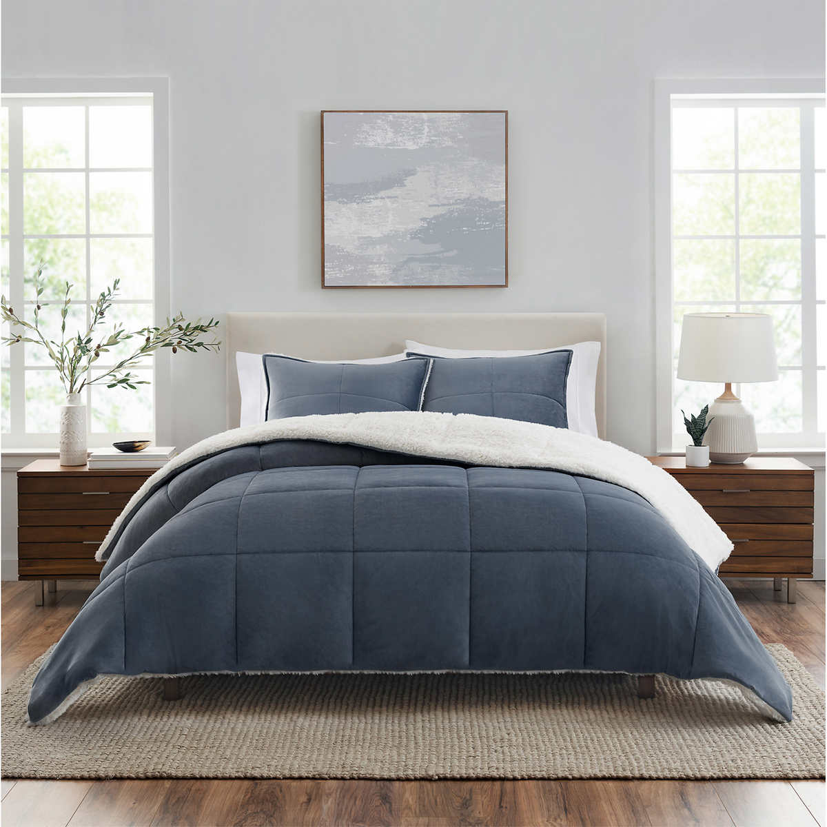 Easton Sherpa Fleece 3 Piece Comforter, Costco Twin Bed Set