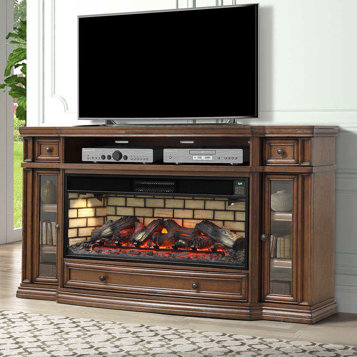Klamath 75 Media Fireplace Costco, Media Consoles With Fireplace Inserts