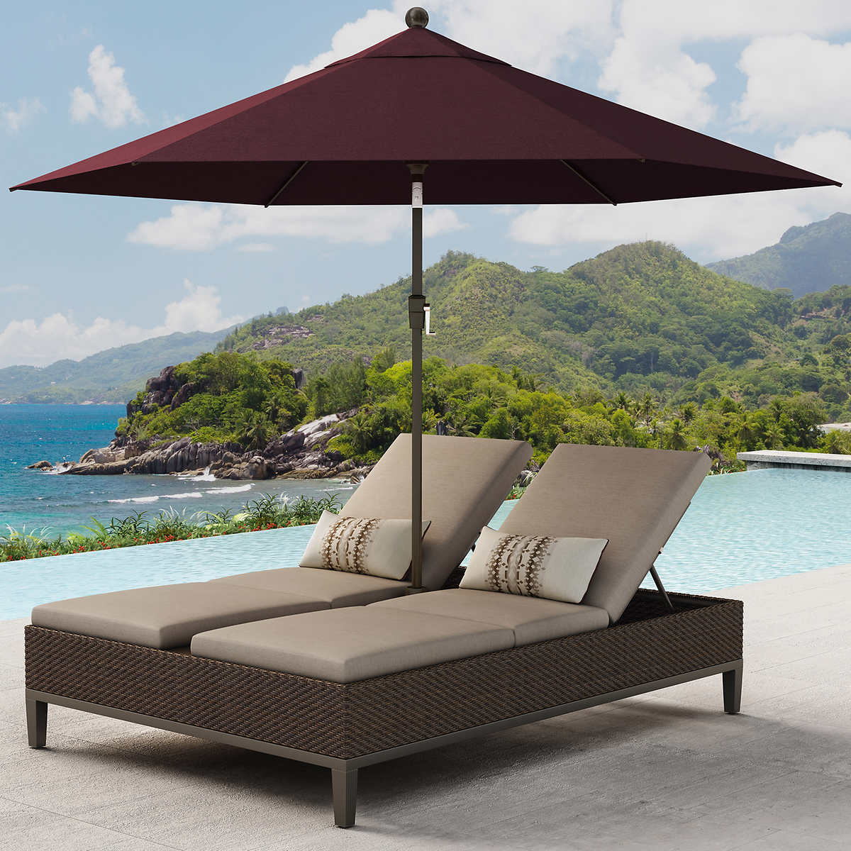 Agio Mckenzy Double Chaise Lounge With, Outdoor Double Lounger