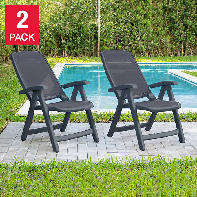 Delta Reclining High Back Chair 2 Pack Costco - Garden Furniture Reclining Patio Chairs