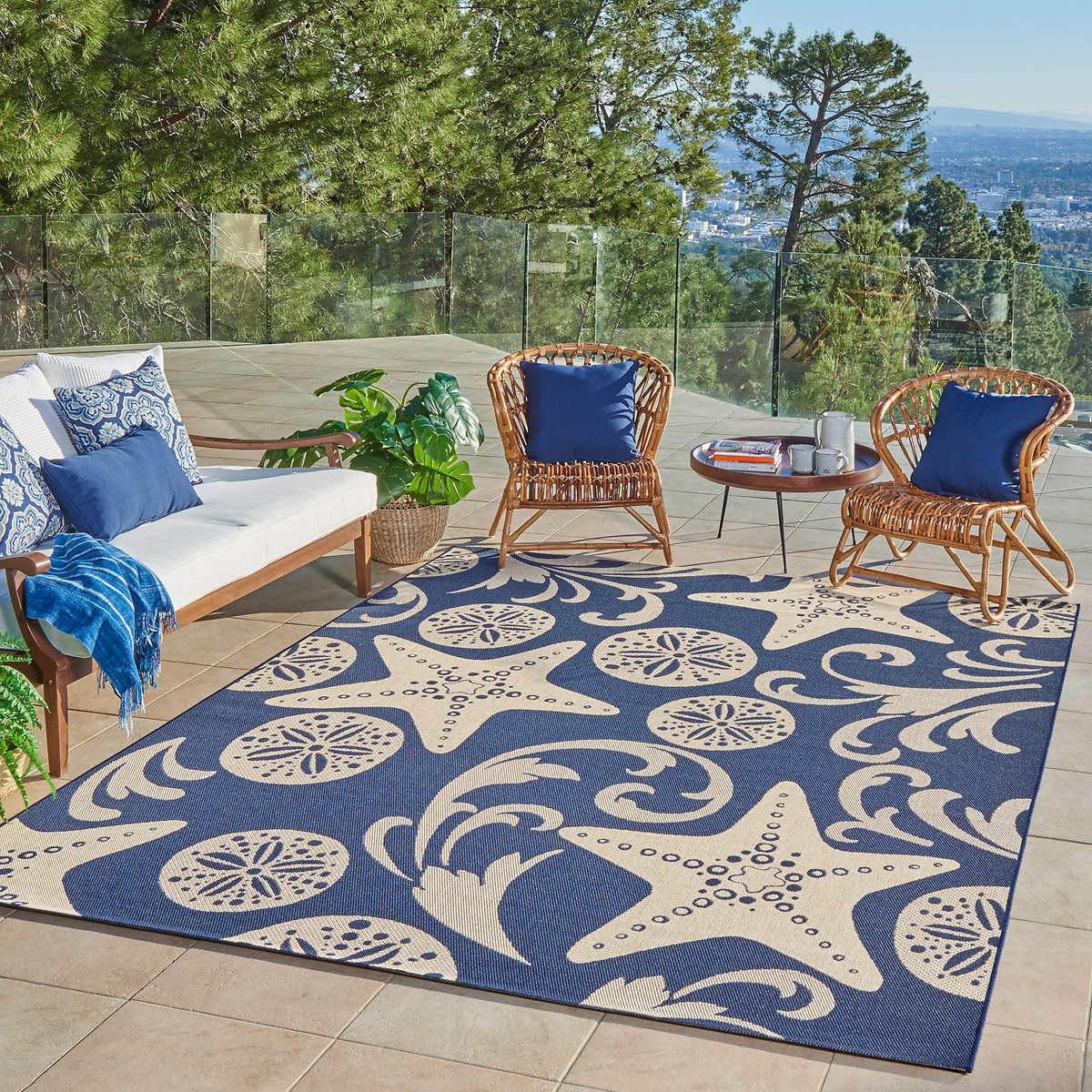 Naples Indoor Outdoor Area Rug Colima, Contemporary Flat Weave Rugs 8×10