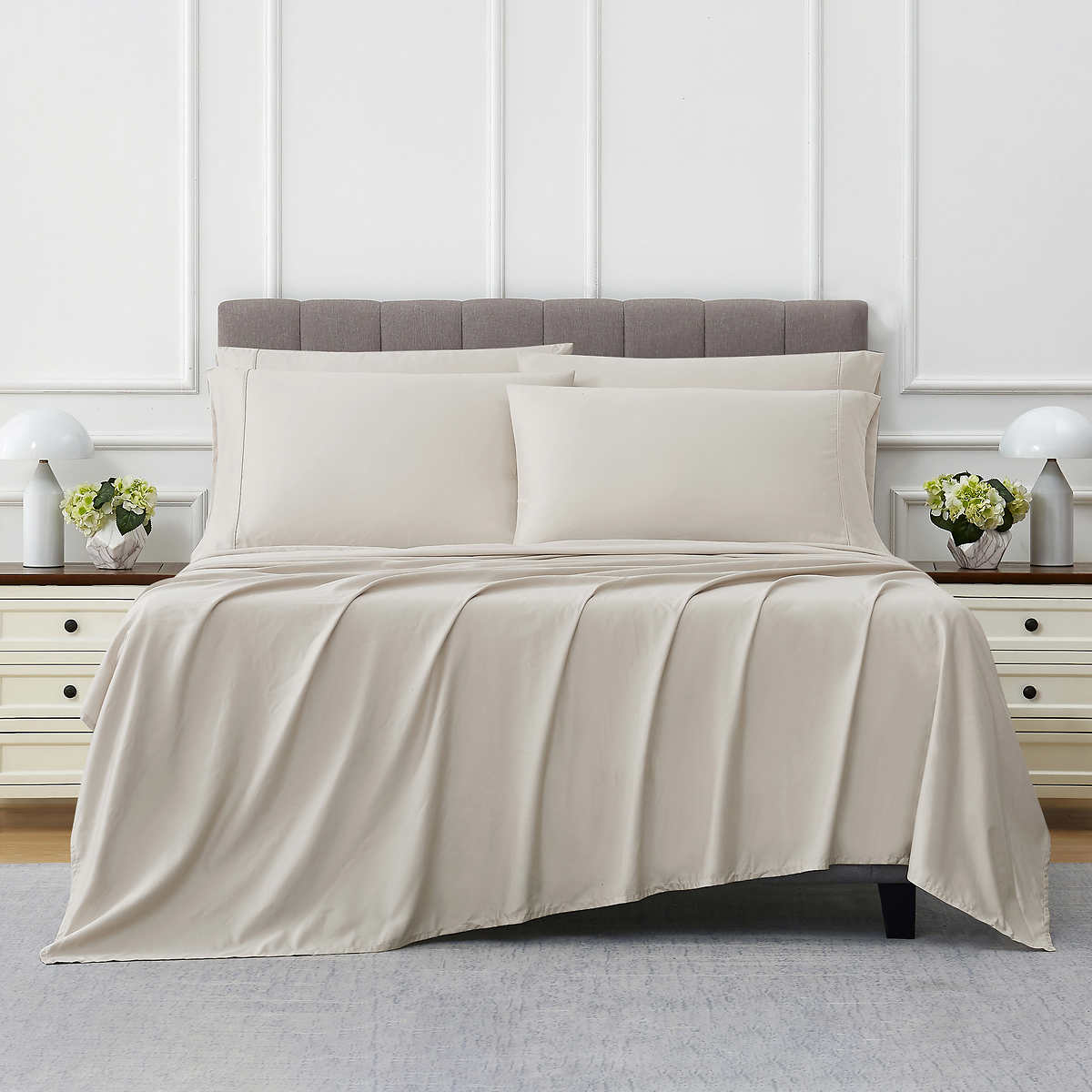 Full sheets double bed single Joys Home Grey heart shabby 