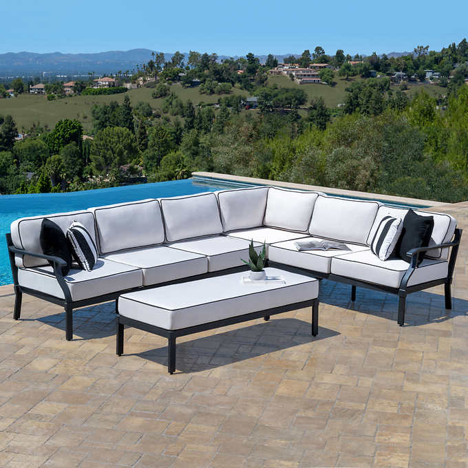 Bel Air 4 Piece Sectional Seating Set Costco - Costco Outdoor Patio Deck Storage Box Extra Large 24 In