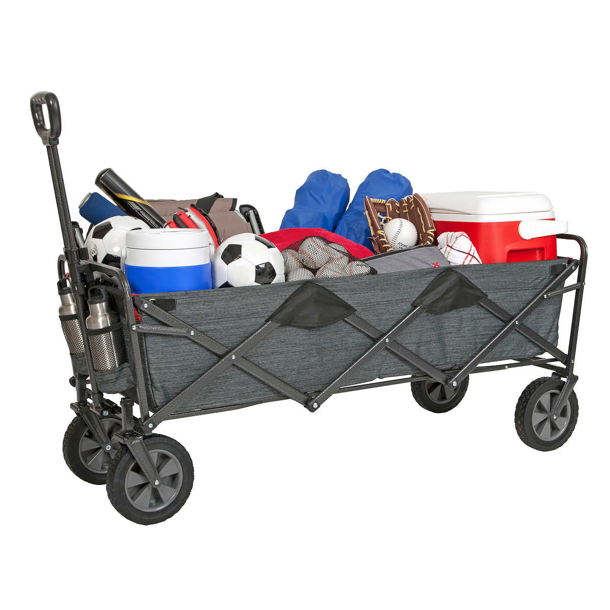 Heavy Duty Collapsible Fold Utility Wagon Quad Compact Outdoor Garden Camp Cart 