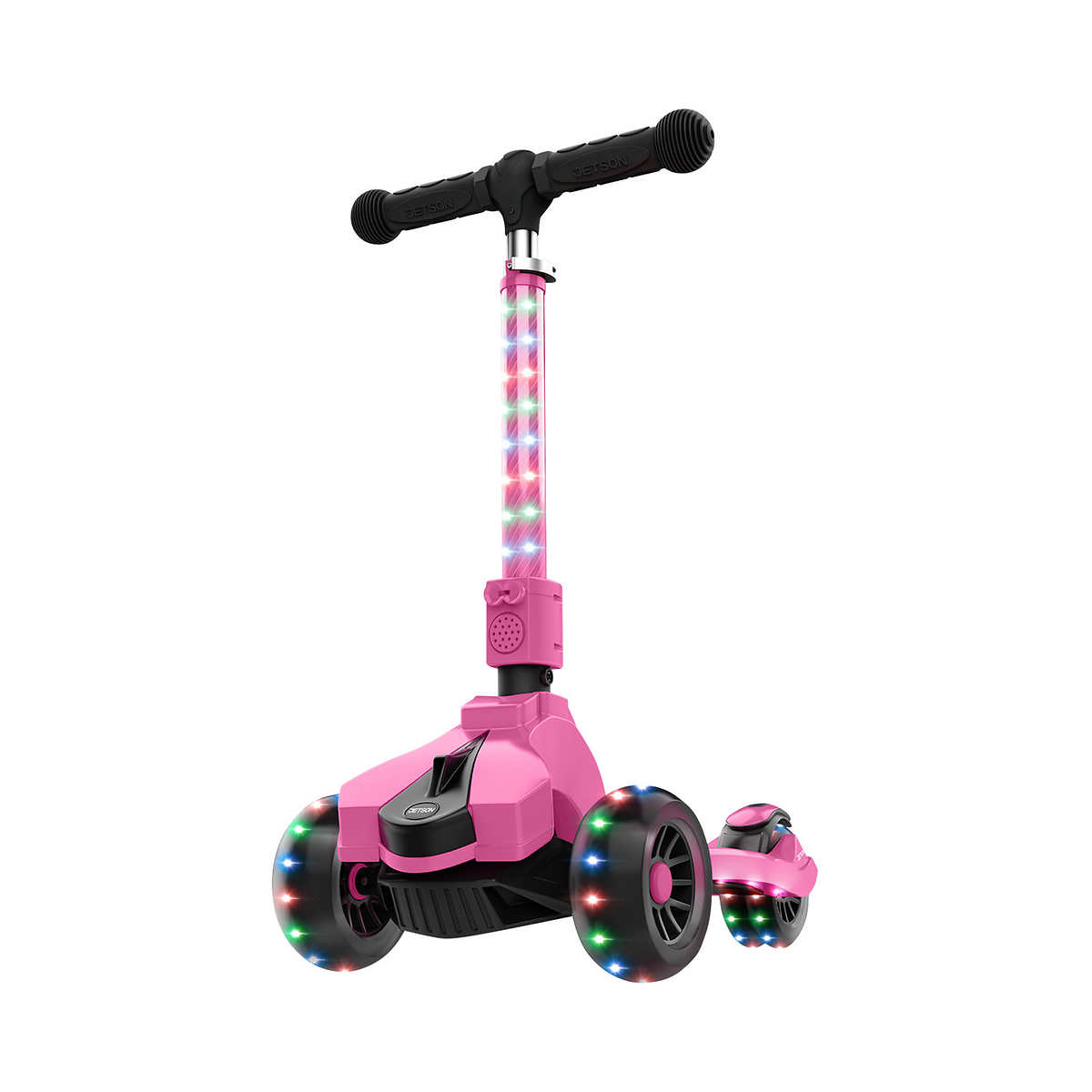 Kids Scooter with Led Light up for Boys&Girls Alorero 3 Wheel Kick Scooter for Kids Toddler Adjustable Height Folding Scooter for Children from 3 to 12 Years Old