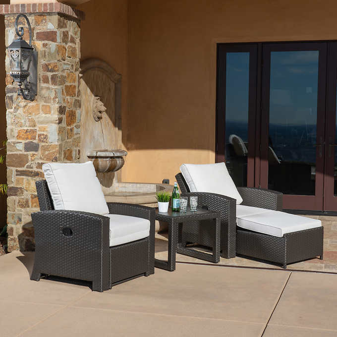 Sidney 3 Piece Recliner Set Costco, Why Is Costco Patio Furniture So Expensive