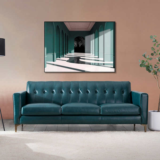 Toulouse Leather Sofa Costco, Turquoise Leather Sofa
