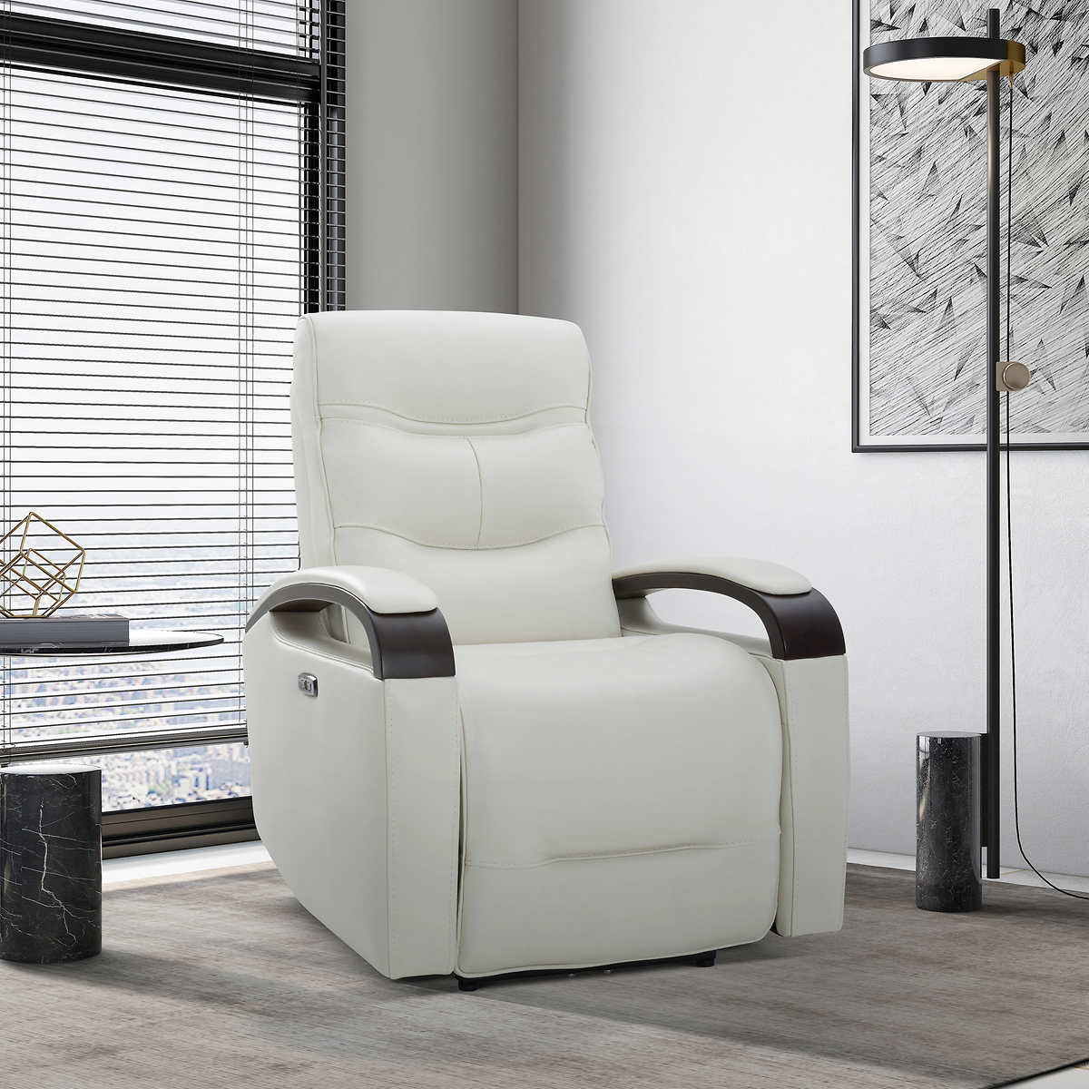 Canmore Leather Power Recliner With, Can You Cover A Leather Recliner