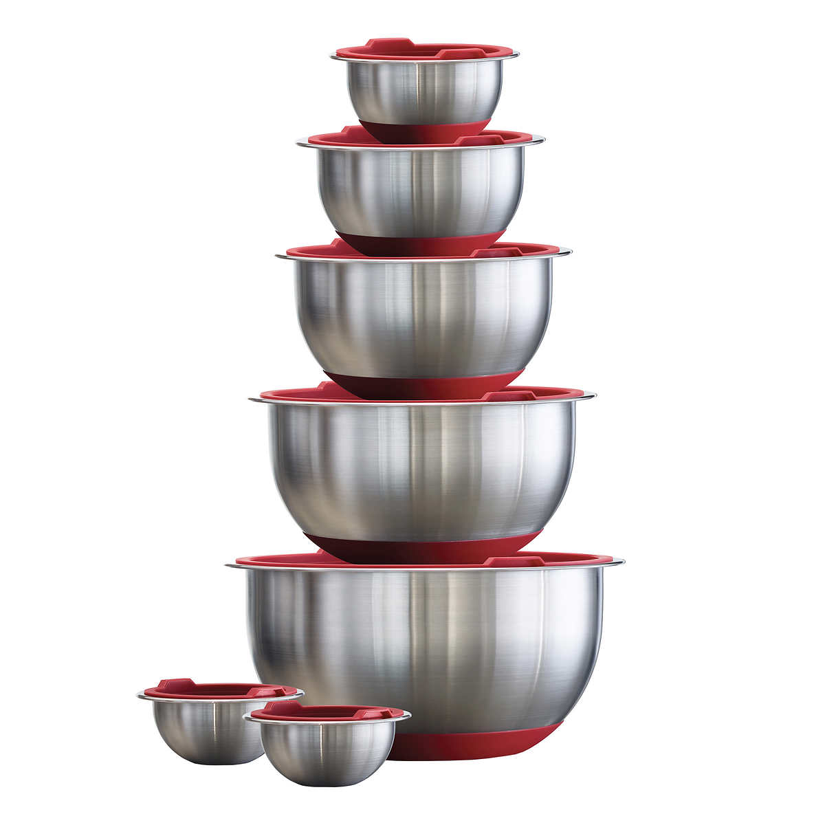 Mini Bowl Set 5 Bowls & 1 Tray  6 Piece Stainless Steel 