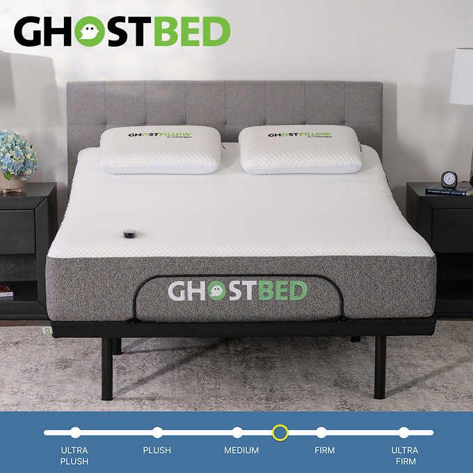 Ghostbed 11 Memory Foam Mattress With, King Bed Power Base