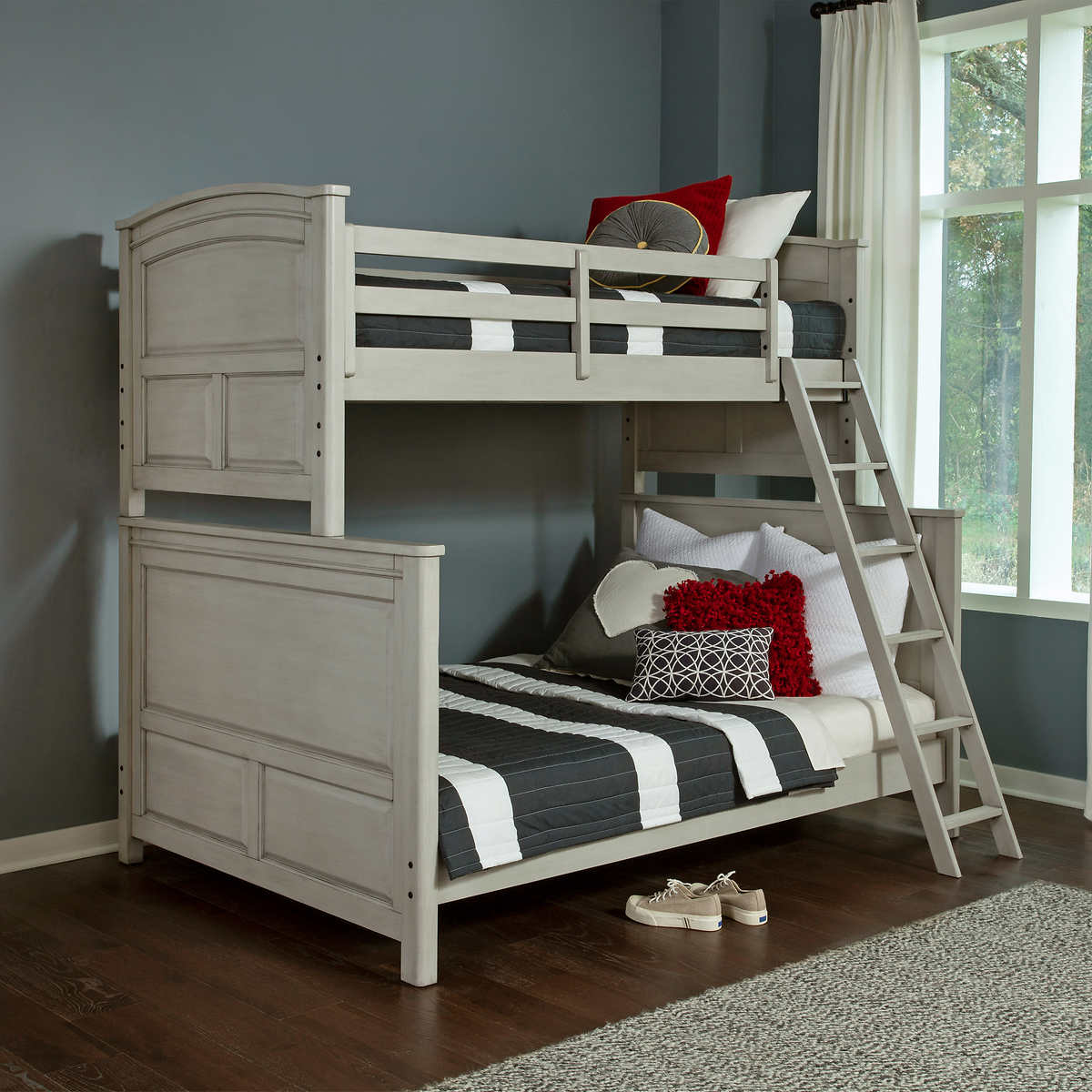 Wingate Twin Over Full Bunk Bed Costco, Xander Gray Twin Full Bunk Bed