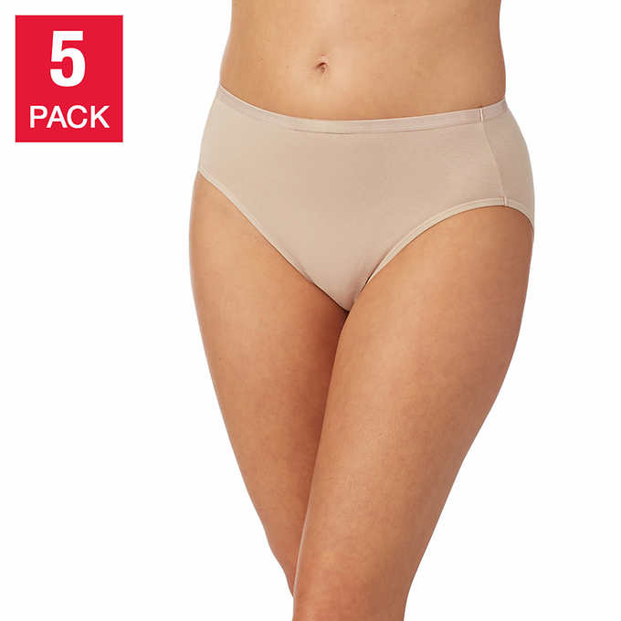 Carole Hochman Midnight Women's 8 Pack Soft Cotton High Cut Panties