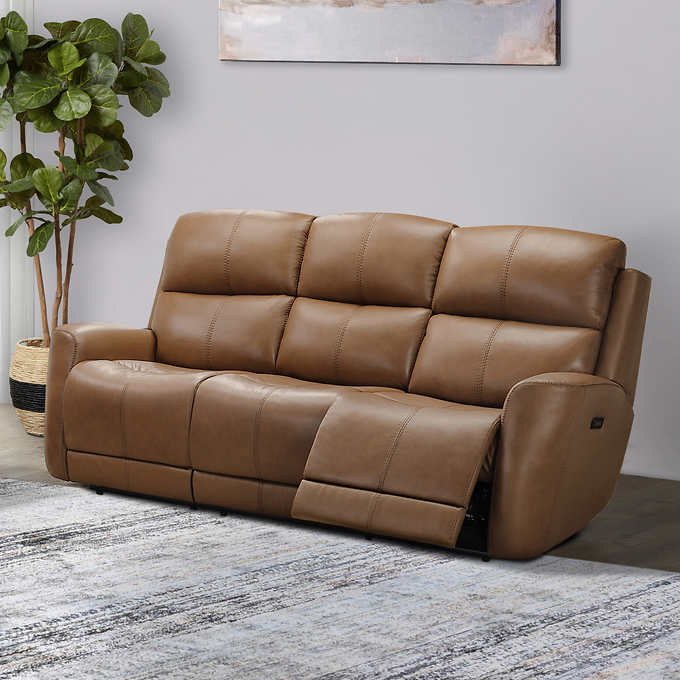 Tinley Leather Power Reclining Sofa with Power Headrests