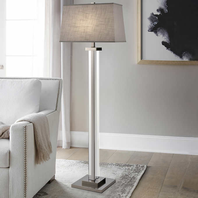 Bridgeport Designs Kate Crystal Floor, Torchiere Floor Lamp With Reading Light Costco