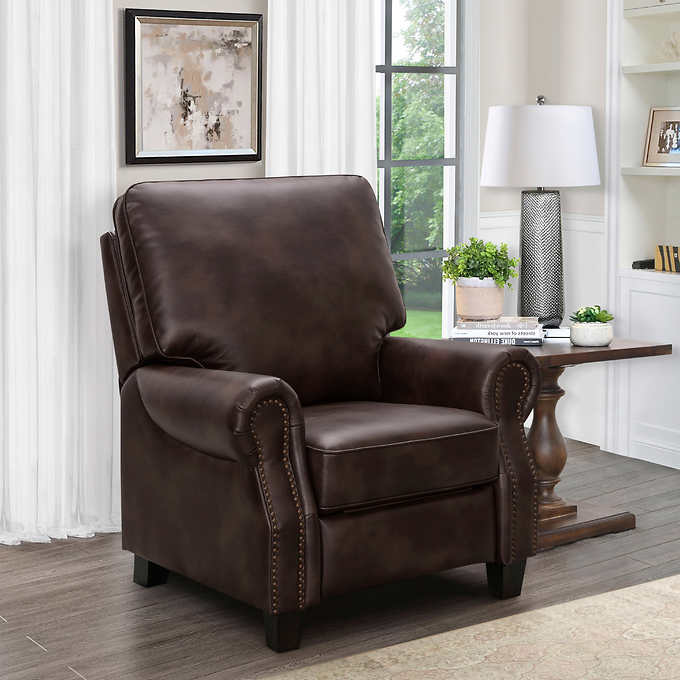 Carlyle Leather Pushback Recliner Costco, Barcalounger Leather Power Recliner Costco