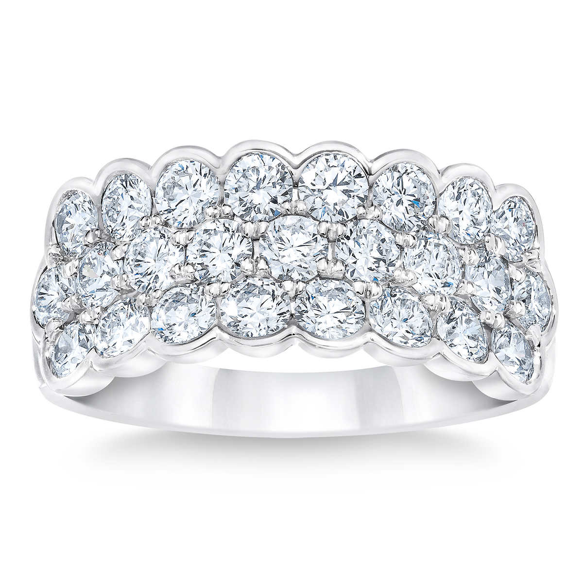 VS2 Diamond Band Ring. Teno Stainless Steel 0.02 CTW Color G