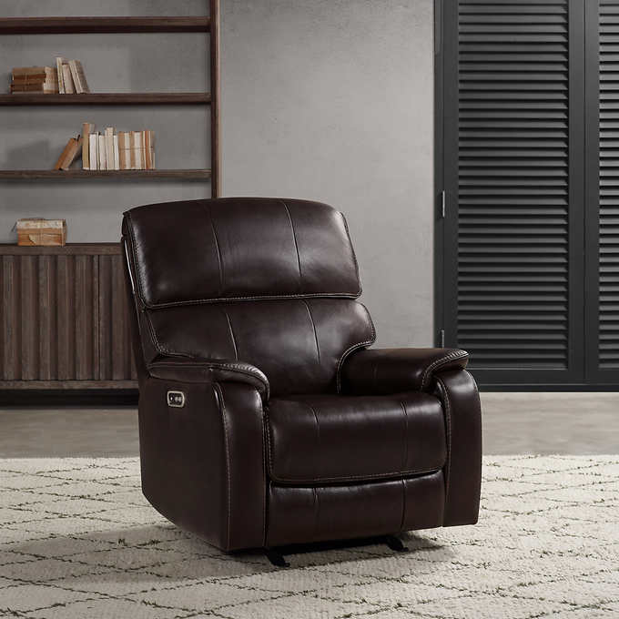 Leather Power Glider Recliner, Leather Power Recliner Chair Canada