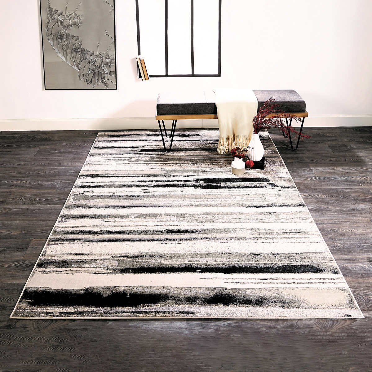 Feizy Jewel Area Rug Or Runner Silver, 9×12 Area Rug Contemporary