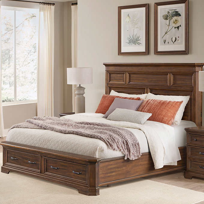 Catalina Creek Cal King Panel Bed Costco, King Size Headboard With Storage And Usb Ports In Taiwan