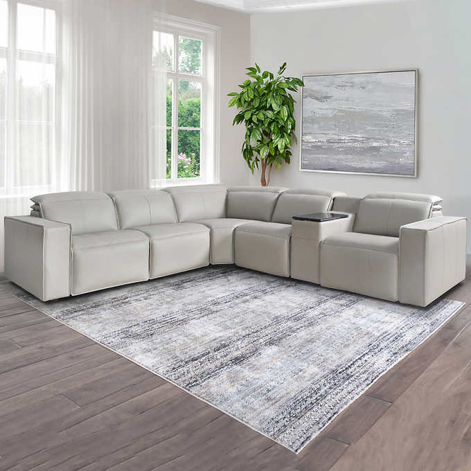 Blythe Power Reclining Leather, Abbyson Living Leather Sectional Costco